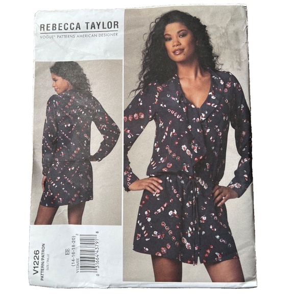 Vogue V1226 Pattern Dress Rebecca Taylor Loose Fitting Drop Waist 14 - 20 Uncut - Picture 1 of 4